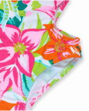 Fato de banho de menina com estampa de conchas