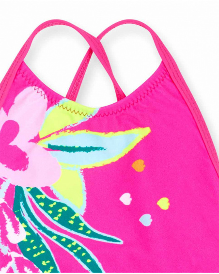 Fato de banho fúcsia menina concha