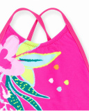 Fato de banho fúcsia menina concha