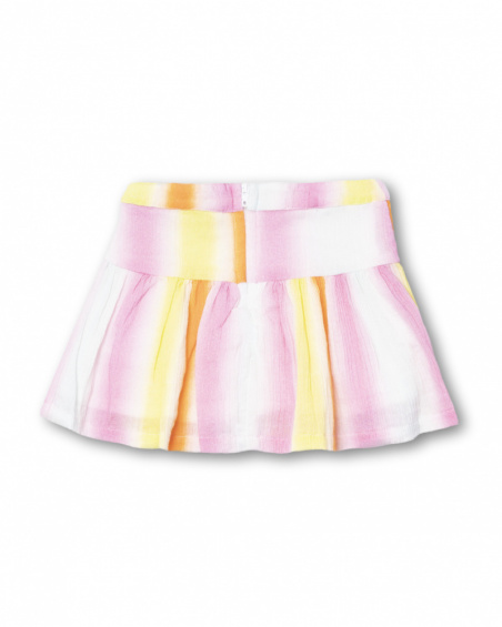 Saia lisa multicolorida para menina Seashell