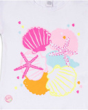 Conjunto de malha fúcsia de 3 peças para menina Seashell