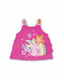 T-shirt de malha rosa para menina Seashell
