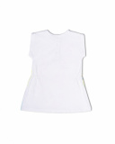 Vestido de malha estampado branco menina concha