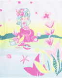 Vestido de malha estampado branco menina concha