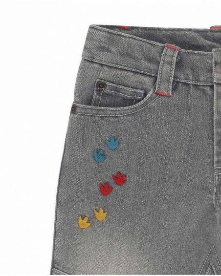 Calças compridas de ganga pretas para menino Juicy