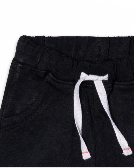 Bermudas pretas de malha para menino Juicy