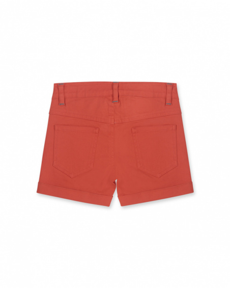 Short de sarja vermelho para menino Juicy