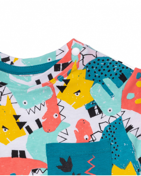 T-shirt em jersey com estampado Dino para menino Juicy