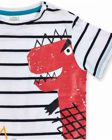 T-shirt branca de malha Juicy boy