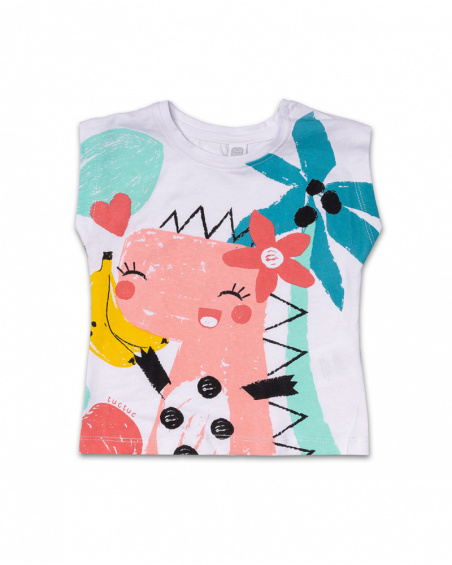 T-shirt branca de malha Juicy girl