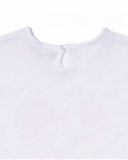 T-shirt branca de malha com folhos para menina Juicy