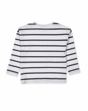T-shirt branca comprida de malha para menina Juicy