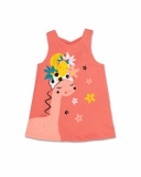 Vestido dinossauro malha vermelho para menina Juicy