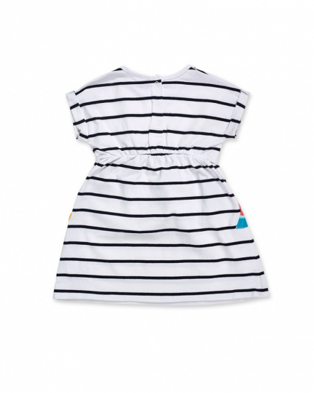 Juicy Vestido feminino de malha com estampa listrada