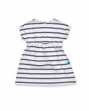 Juicy Vestido feminino de malha com estampa listrada