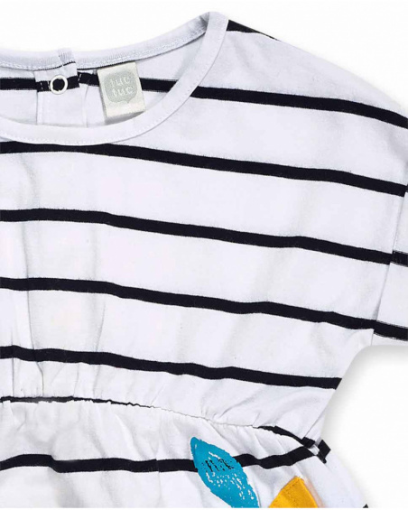 Juicy Vestido feminino de malha com estampa listrada