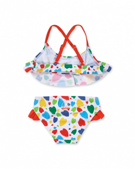 Biquíni branco para meninas de férias