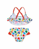 Biquíni branco para meninas de férias