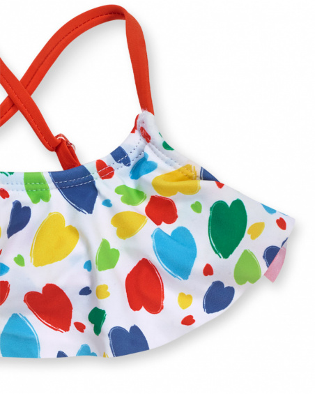 Biquíni branco para meninas de férias