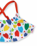 Biquíni branco para meninas de férias