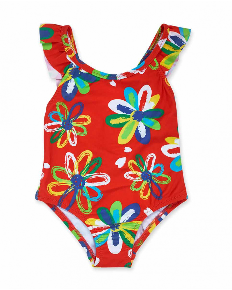 Fato de banho vermelho para menina Férias