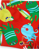 Bermudas de banho curtas vermelhas para festas de menino