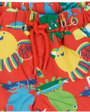 Calções de banho vermelhos para férias de menino