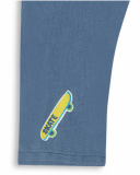 Calças compridas de malha azul para menino Férias