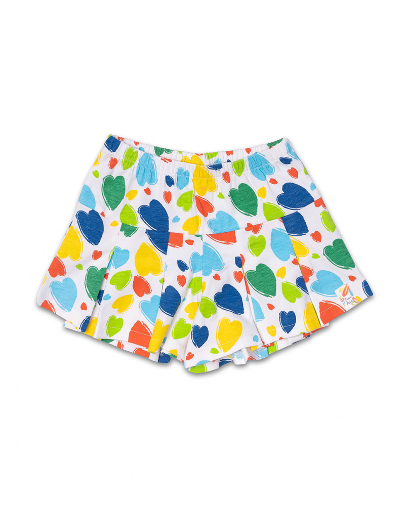 Calção de malha branco para menina Holidays