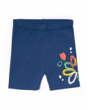 Legging de tricô azul pirata para festa de menina