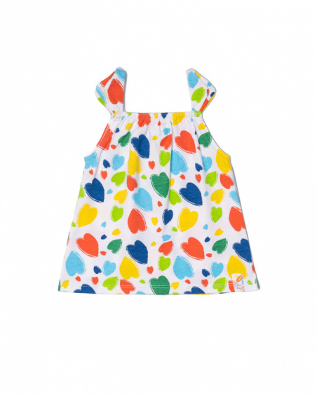 T-shirt de tricô com estampa de coração para menina Férias