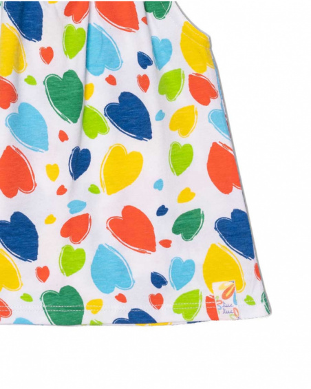 T-shirt de tricô com estampa de coração para menina Férias