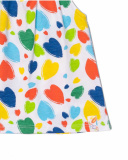 T-shirt de tricô com estampa de coração para menina Férias