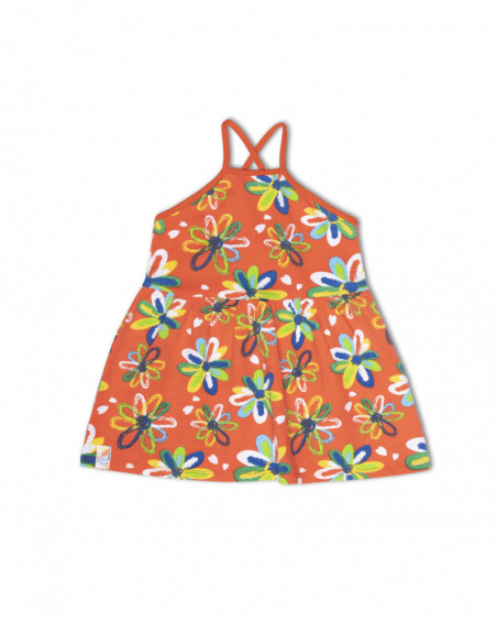 Vestido de tricô vermelho para menina Férias