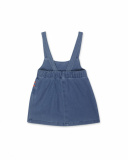 Avental de tricô azul para meninas Férias