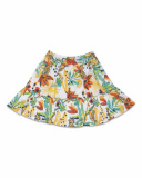 Saia popeline estampada menina Tropic Feelings