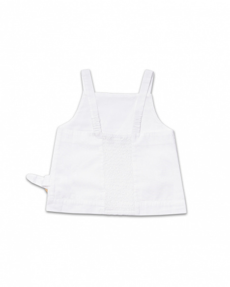 Top branco liso para menina Tropic Feelings