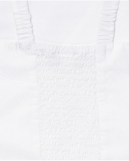 Top branco liso para menina Tropic Feelings