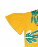 T-shirt de malha amarela para menina Tropic Feelings