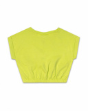 T-shirt de malha verde para menina Tropic Feelings