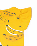 T-shirt em malha amarela para menina Tropic Feelings