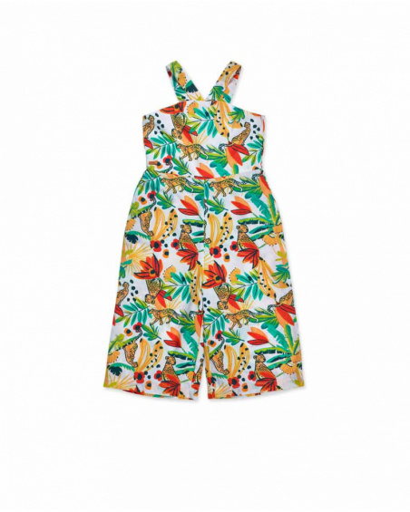 Macacão popeline estampado para menina Tropic Feelings