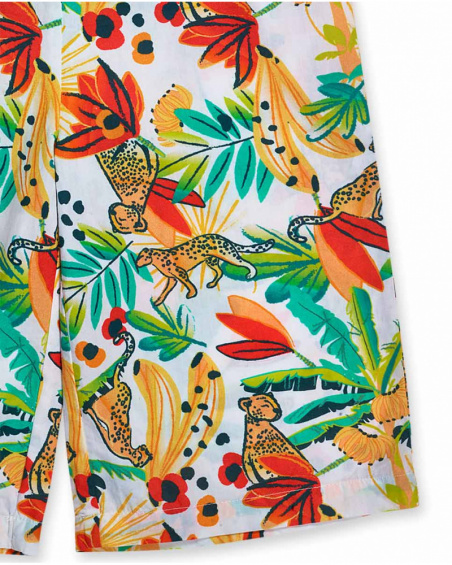 Macacão popeline estampado para menina Tropic Feelings