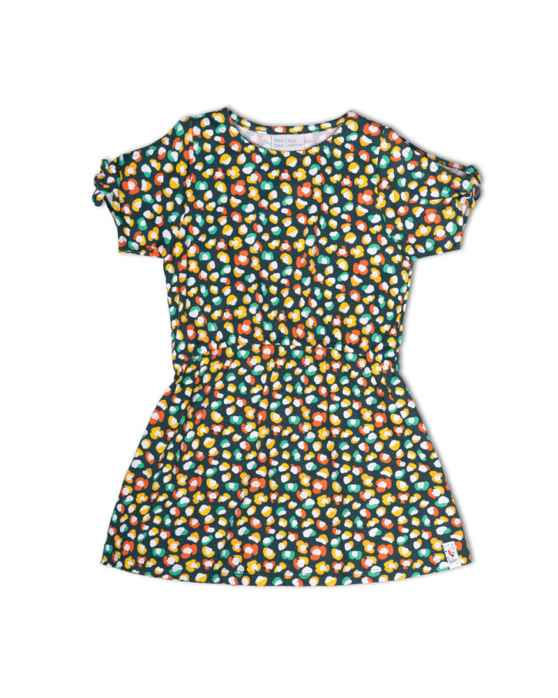 Vestido de malha verde para menina Tropic Feelings