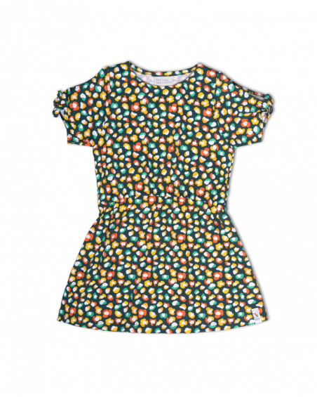 Vestido de malha verde para menina Tropic Feelings