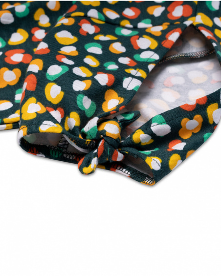 Vestido de malha verde para menina Tropic Feelings