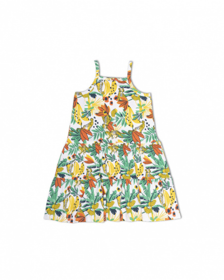 Vestido de malha estampado para menina Tropic Feelings