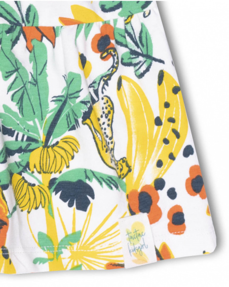 Vestido de malha estampado para menina Tropic Feelings