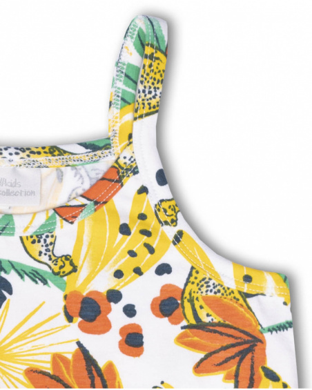 Vestido de malha estampado para menina Tropic Feelings