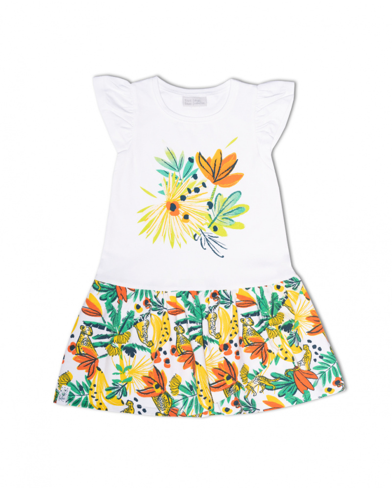 Vestido de tricô branco para menina Tropic Feelings